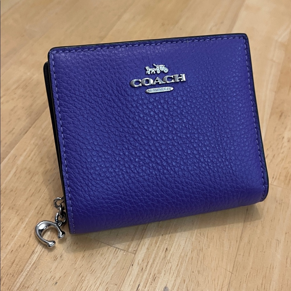 Purple Coach Small Snap Wallet